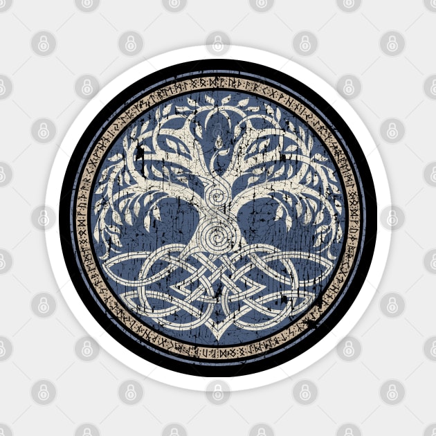 Tree of Life Yggdrasil Norse Pagan Viking Mythology Magnet by Blue Pagan